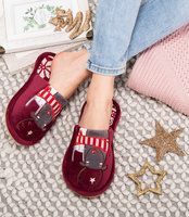 Kapcie damskie Natural Style NS-225 Bordowe