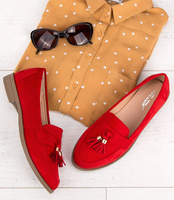 Mokasyny damskie Abloom 8336-4 Czerwone