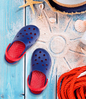 Klapki dziecięce Realpaks F-401 Granatowo-Czerwone