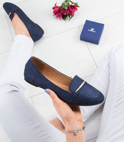 Mokasyny damskie Abloom 9988-121 Granatowe
