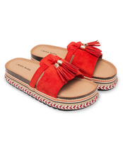 Klapki damskie Laura Mode WL031 Czerwone