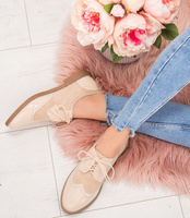 Półbuty damskie N/M 888-90 Beżowe