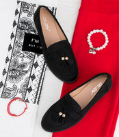 Mokasyny damskie Abloom 8336-4 Czarne