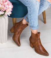 Kowbojki damskie Super Mode 1401 Brązowe