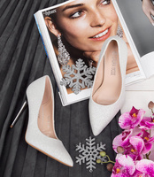 Czółenka damskie Laura Mode QL-131 Srebrne