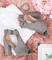 Sandałki damskie Laura Mode QL-97 Szare