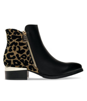 Botki damskie Super Mode 7477 Czarno-Złote