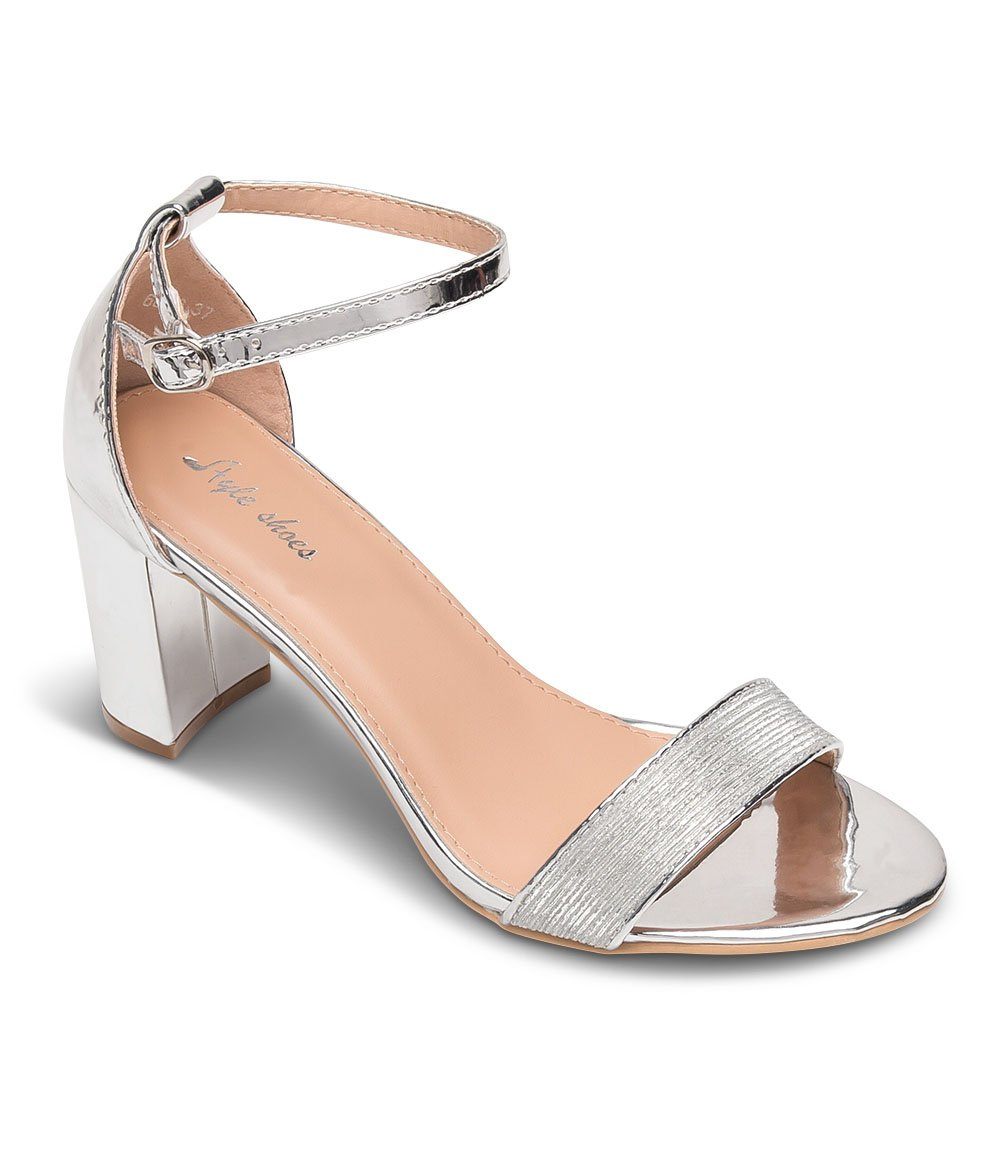 Sandałki damskie Style Shoes 6866 Srebrne