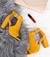 Sandałki damskie Laura Mode QL-97 Żółte