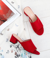 Klapki damskie Laura Mode QL-89 Czerwone