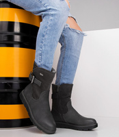 Botki damskie Ideal Shoes BM-9063 Szare