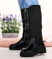 Kozaki damskie Laura Mode JKD-138 Czarne