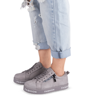 Buty sportowe damskie Ideal Shoes X-9711 Szare