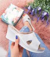 Klapki damskie Skotnicki KL-3-0522 Srebrne