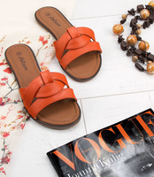 Klapki damskie Abloom LS-89092 Pomarańczowe