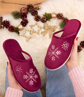 Kapcie damskie Natural Style NS-086 Bordowe