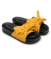 Klapki damskie Laura Mode SYT-04 Żółte