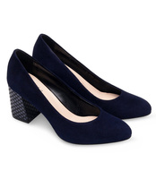 Czółenka damskie Laura Messi 1651 Granatowe