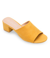 Klapki damskie Laura Mode QL-89 Żółte