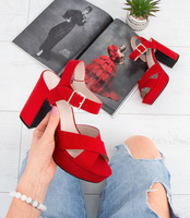 Sandałki damskie Bello Star CB56 Czerwone