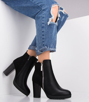 Botki damskie Sixth Sens C595 Czarne