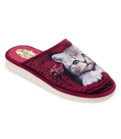 Kapcie damskie Natural Style NS-128 Bordowe