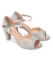 Sandałki damskie Laura Mode WXL001 Srebrne