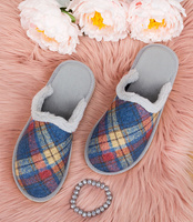 Kapcie damskie Natural Style NS-104 Niebiesko-Szare