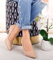 Czółenka damskie Laura Mode QL-263 Beżowe