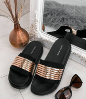 Klapki damskie Laura Mode WL035 Szampańskie