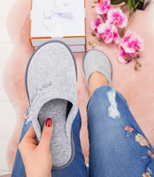 Kapcie damskie Natural Style NS-042 Szare