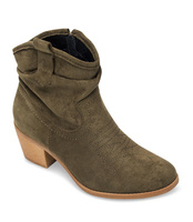 Wegańskie Kowbojki damskie Super Mode 9166 Oliwkowe