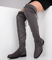 Kozaki damskie Bello Star B11618 Szare