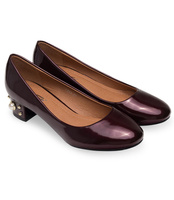 Czółenka damskie Abloom F204 Bordowe