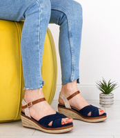 Sandałki damskie Sixth Sens FG11 Granatowe