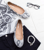 Balerinki damskie Abloom 9988-136 Białe