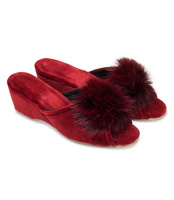 Kapcie damskie Natural Style NS-031 Bordowe