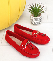 Mokasyny damskie Danic L7195 Czerwone