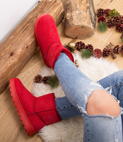 Śniegowce damskie Abloom HY-94 Czerwone