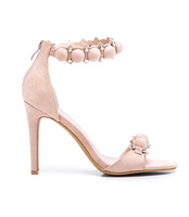 Sandałki z ćwiekami LB527 Beżowe Szpilki