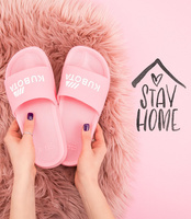 Klapki damskie Kubota Basic KKBB03 Różowe