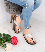 Japonki damskie Jomix D7593 Srebrne