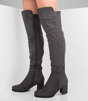 Kozaki damskie Foreverfolie H306 Szare