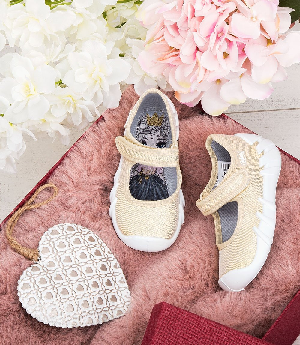 Tenisówki dziecięce Befado 109P224 Złote