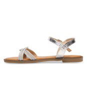 Sandałki damskie Laura Mode F-21 Srebrne