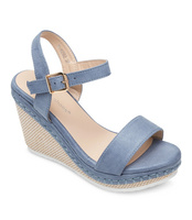 Sandałki damskie Ideal Shoes U-6292 Niebieskie