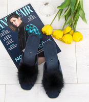 Kapcie damskie Natural Style NS-031 Niebieskie