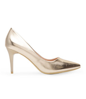 Czółenka damskie Ideal Shoes P-6344 Złote