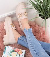 Mokasyny damskie Sixth Sens 888-212 Beżowe