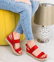 Sandałki damskie Sixth Sens TS-18 Czerwone